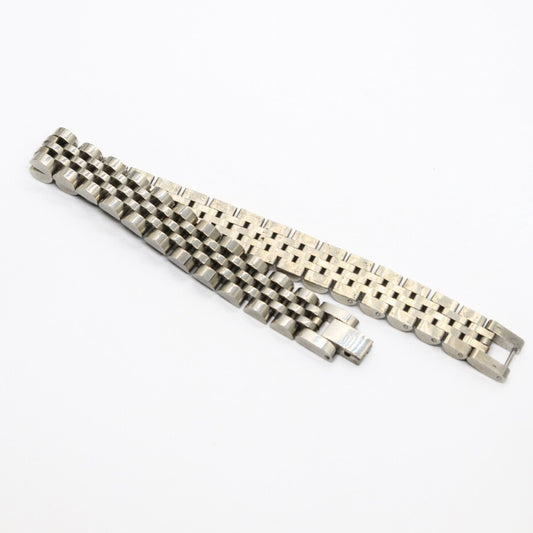 Elegant Silver Stainless Steel B-17 Bracelet for men, featuring a sleek woven design and polished finish.