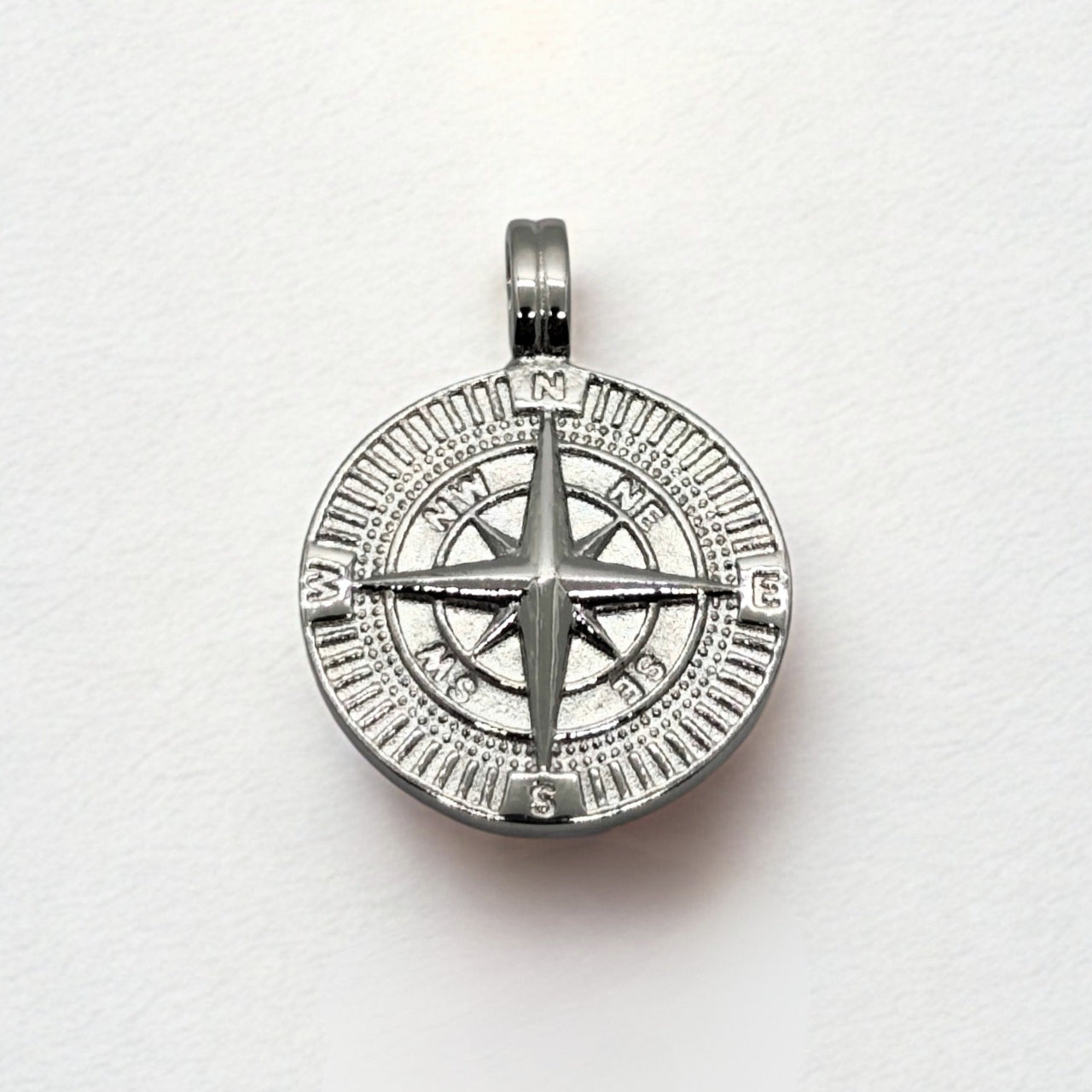 Compass Pendant P-001 | Silver Steel Accessory - Overpowered Accessories | Egypt
