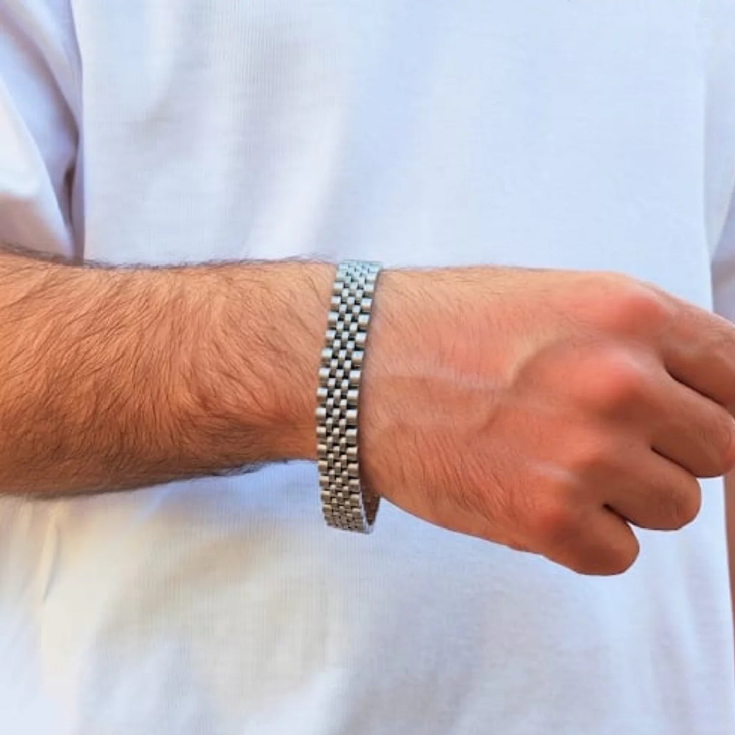 Vanguard Silver Horizon Bundle B-121 B-17 | Men's Stainless Steel Bracelets - Overpowered Accessories | Egypt