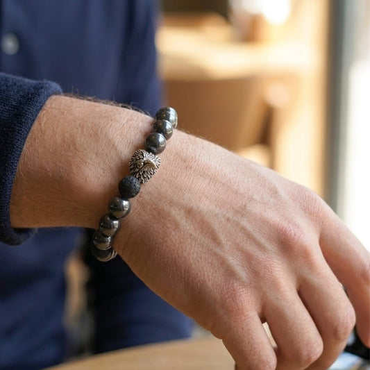 Hematite & Lava Spirit G-5 | Men's Bracelet - Overpowered Accessories | Egypt