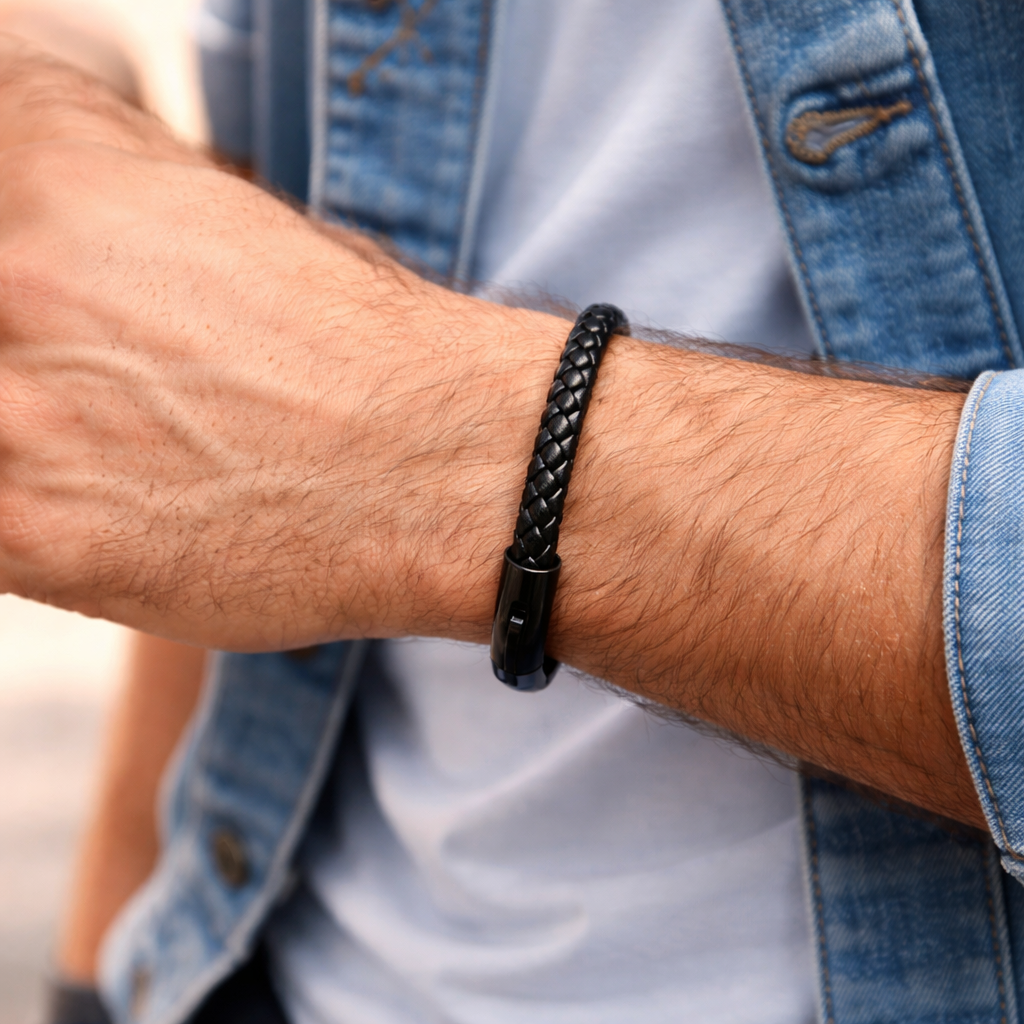 Metal Shift Leather Bundle B-106 B-105 | Black Leather Duo - Overpowered Accessories | Egypt