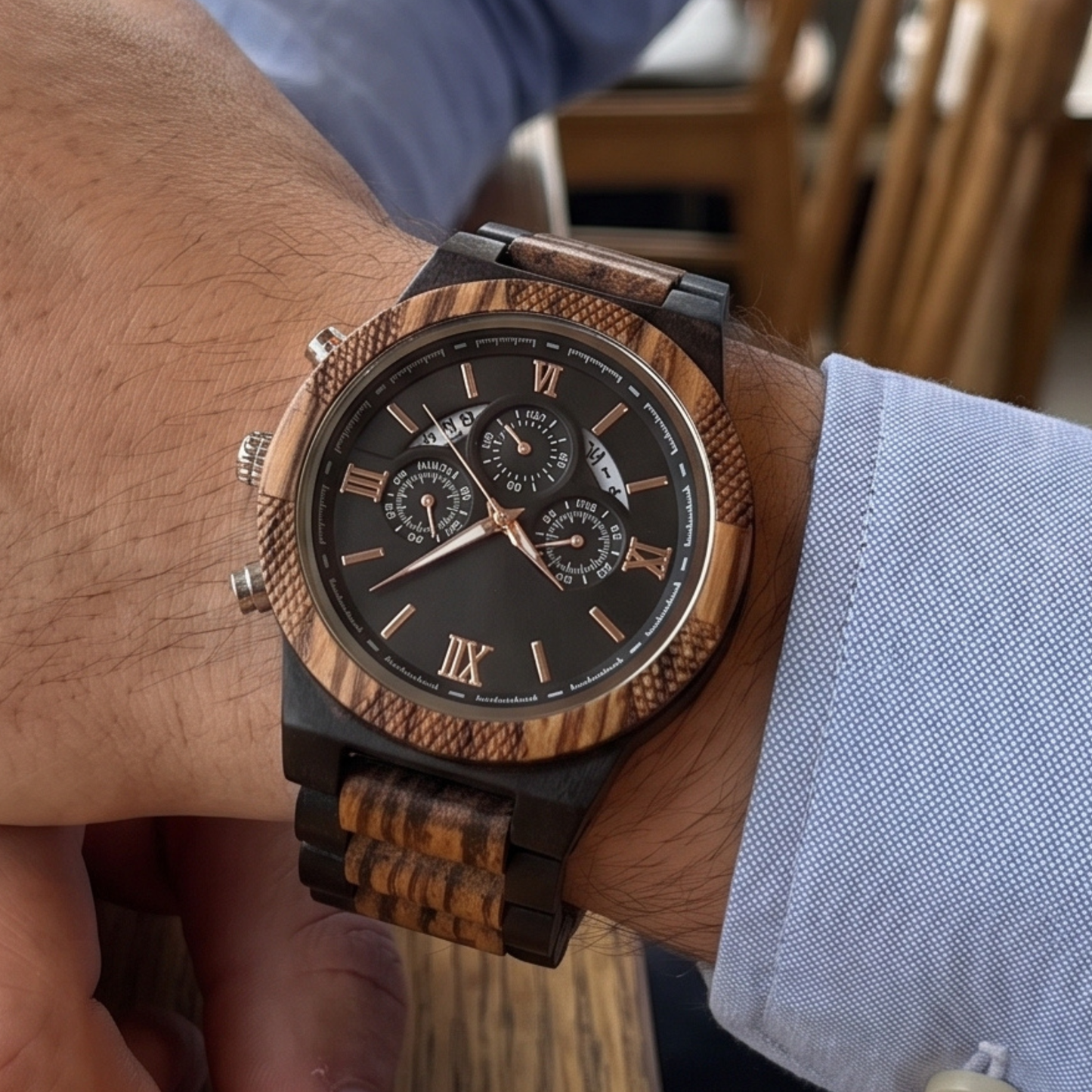 The Legacy Zebrawood & Ebony Watch - WW-03 | Men's - Overpowered Accessories