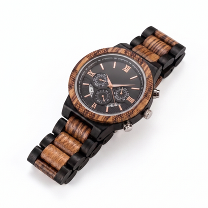 The Legacy Zebrawood & Ebony Watch - WW-03 | Men's - Overpowered Accessories
