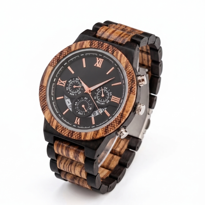 The Legacy Zebrawood & Ebony Watch - WW-03 | Men's - Overpowered Accessories