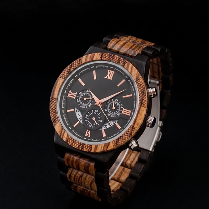 The Legacy Zebrawood & Ebony Watch - WW-03 | Men's - Overpowered Accessories