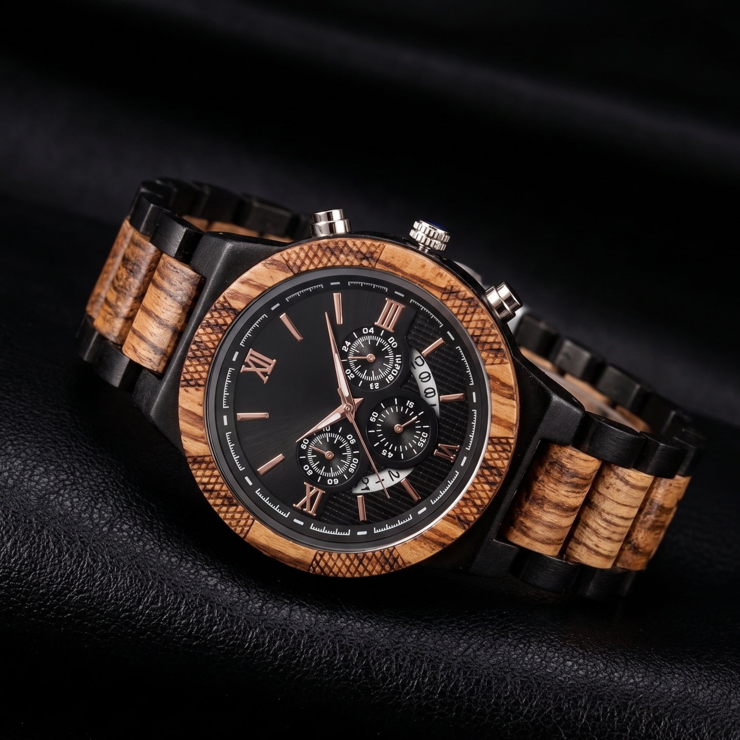 The Legacy Zebrawood & Ebony Watch - WW-03 | Men's - Overpowered Accessories
