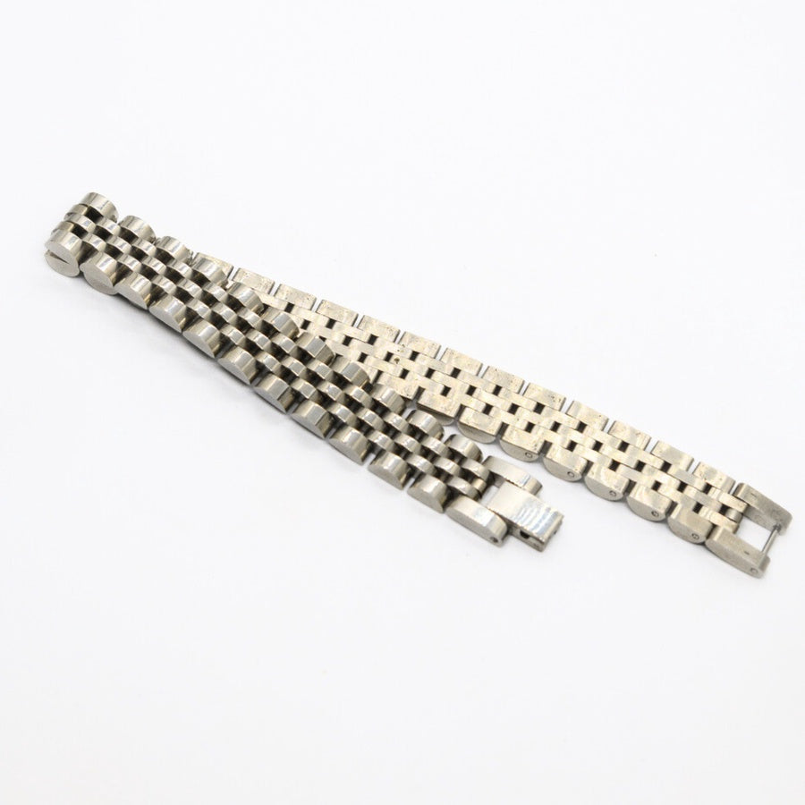 Elegant Silver Stainless Steel B-17 Bracelet for men, featuring a sleek woven design and polished finish.