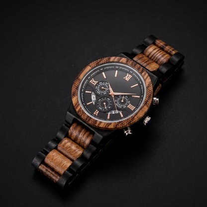 The Legacy Zebrawood & Ebony Watch - WW-03 | Men's - Overpowered Accessories