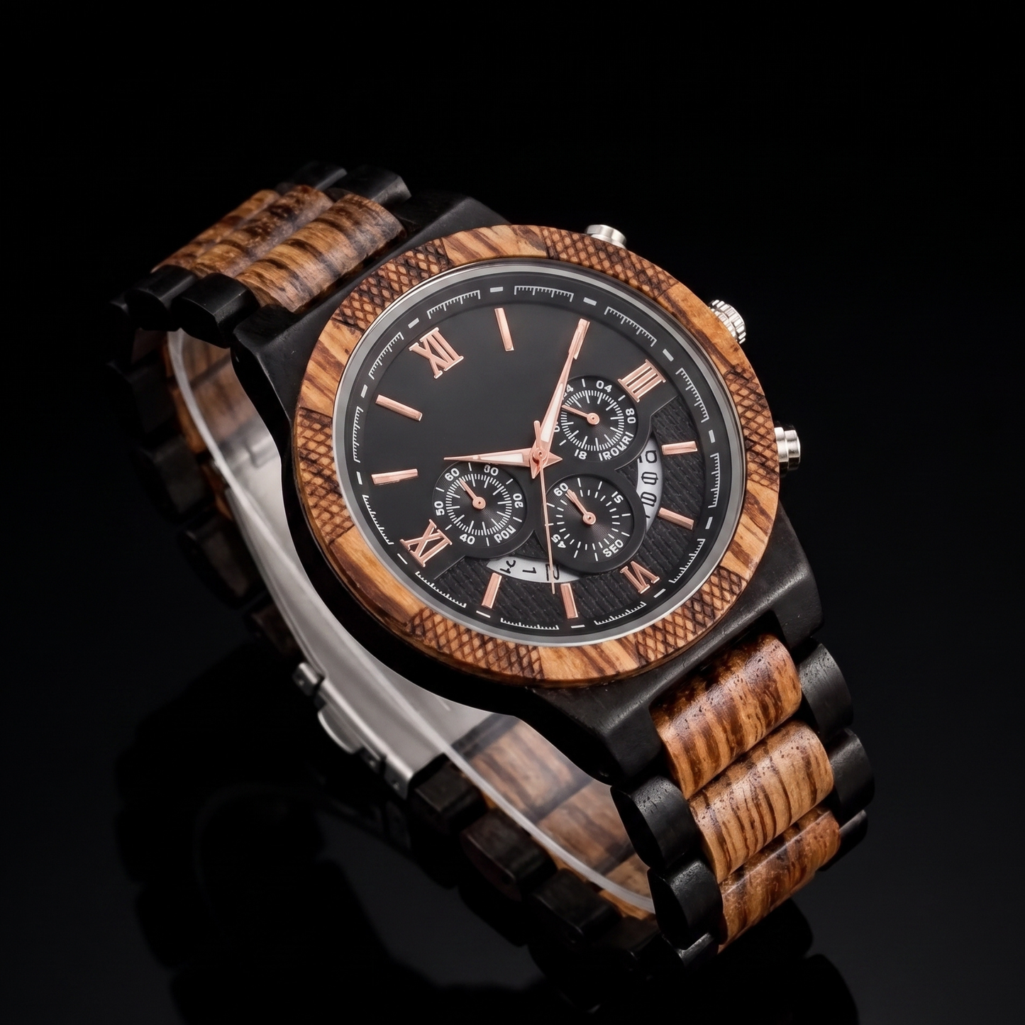 The Legacy Zebrawood & Ebony Watch - WW-03 | Men's - Overpowered Accessories