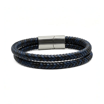 Braided Leather B-98 | Black Blue Duo - Overpowered Accessories | Egypt