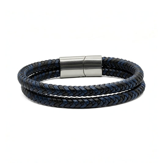 Braided Leather B-98 | Black Blue Duo - Overpowered Accessories | Egypt
