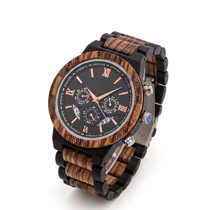 The Legacy Zebrawood & Ebony Watch - WW-03 | Men's - Overpowered Accessories