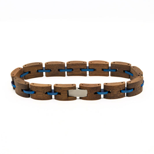 Walnut Wood - B-49 Wooden Bracelet | Men's - Overpowered Accessories Egypt