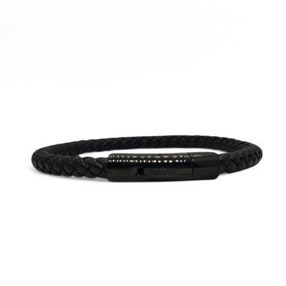 Premium Black Leather B-106 | Black Clasp Men - Overpowered Accessories | Egypt