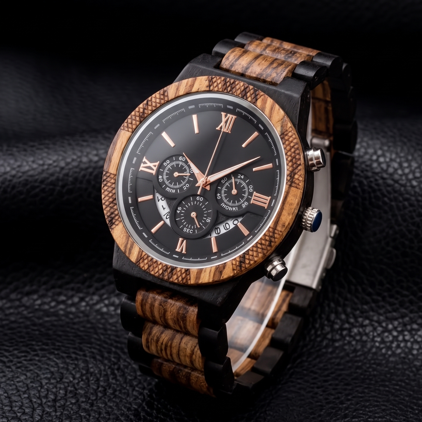 The Legacy Zebrawood & Ebony Watch - WW-03 | Men's - Overpowered Accessories
