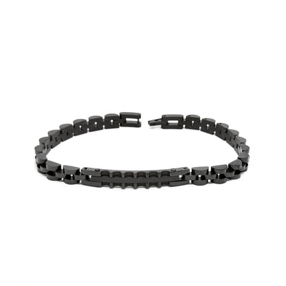 All-Black Stainless Steel B-122 | Men's Bracelet - Overpowered Accessories | Egypt
