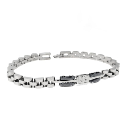 Premium Silver & Gunmetal Grey Anchor Bracelet - B-184 | Men's - Overpowered Accessories