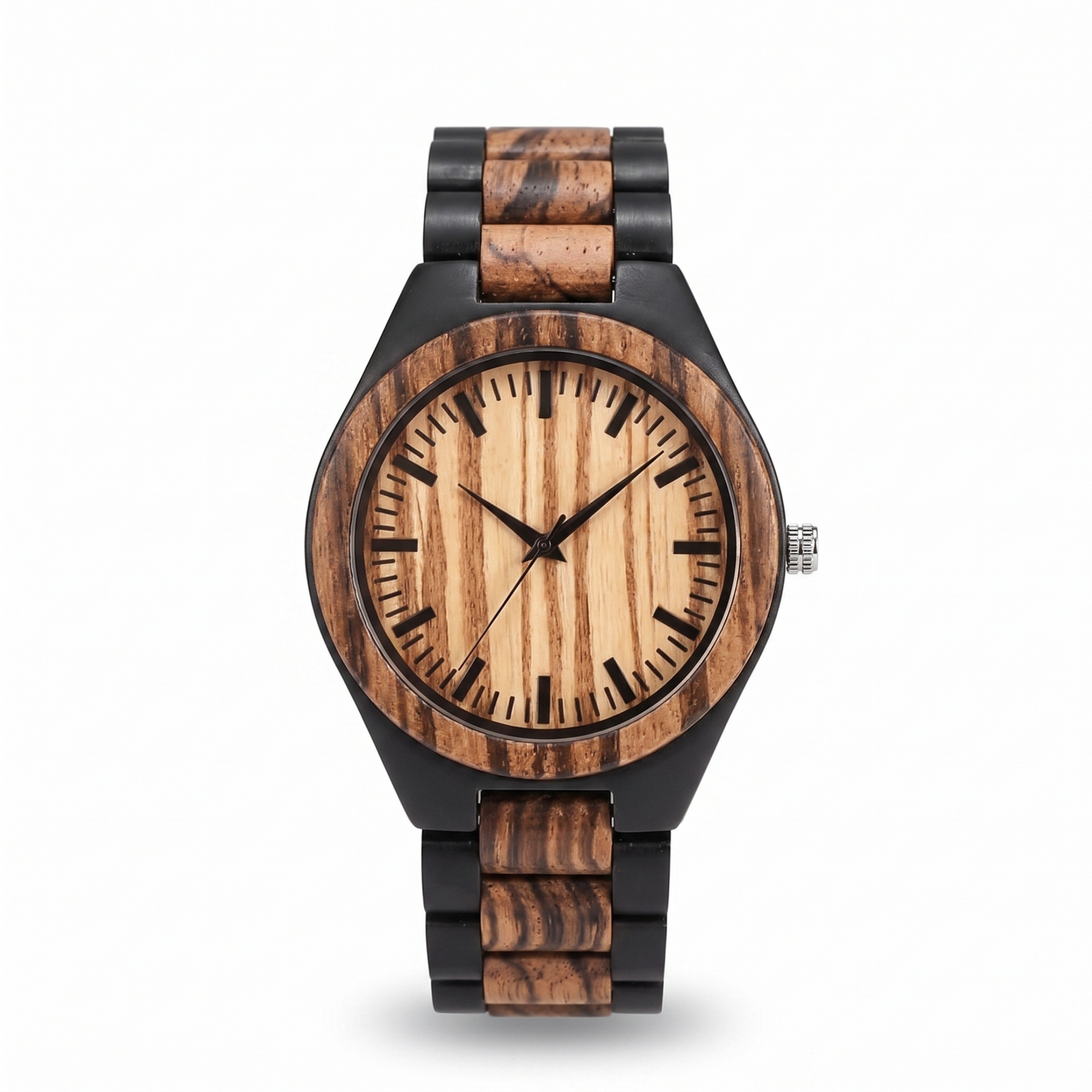 Luxury Vintage Zebrawood & Ebony Watch - WW-02 | Men's - Overpowered Accessories