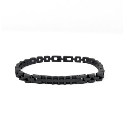 All-Black Stainless Steel B-122 | Men's Bracelet - Overpowered Accessories | Egypt