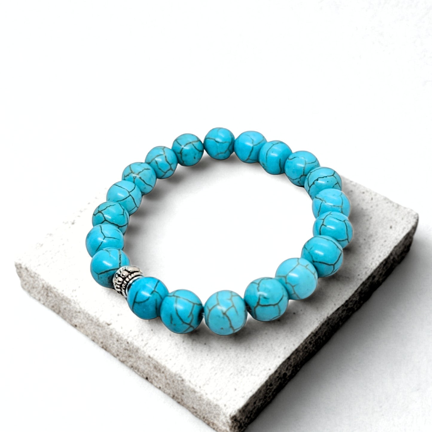Natural Howlite & Steel G-4 | Men's Bracelet - Overpowered Accessories | Egypt