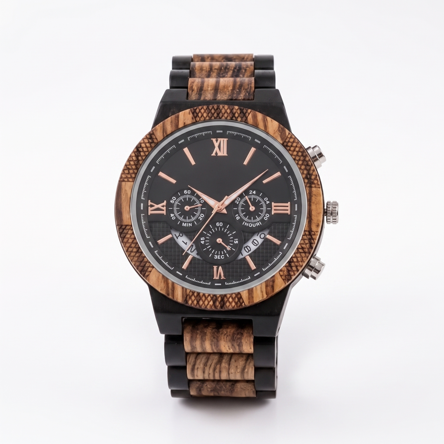 The Legacy Zebrawood & Ebony Watch - WW-03 | Men's - Overpowered Accessories
