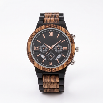 The Legacy Zebrawood & Ebony Watch - WW-03 | Men's - Overpowered Accessories