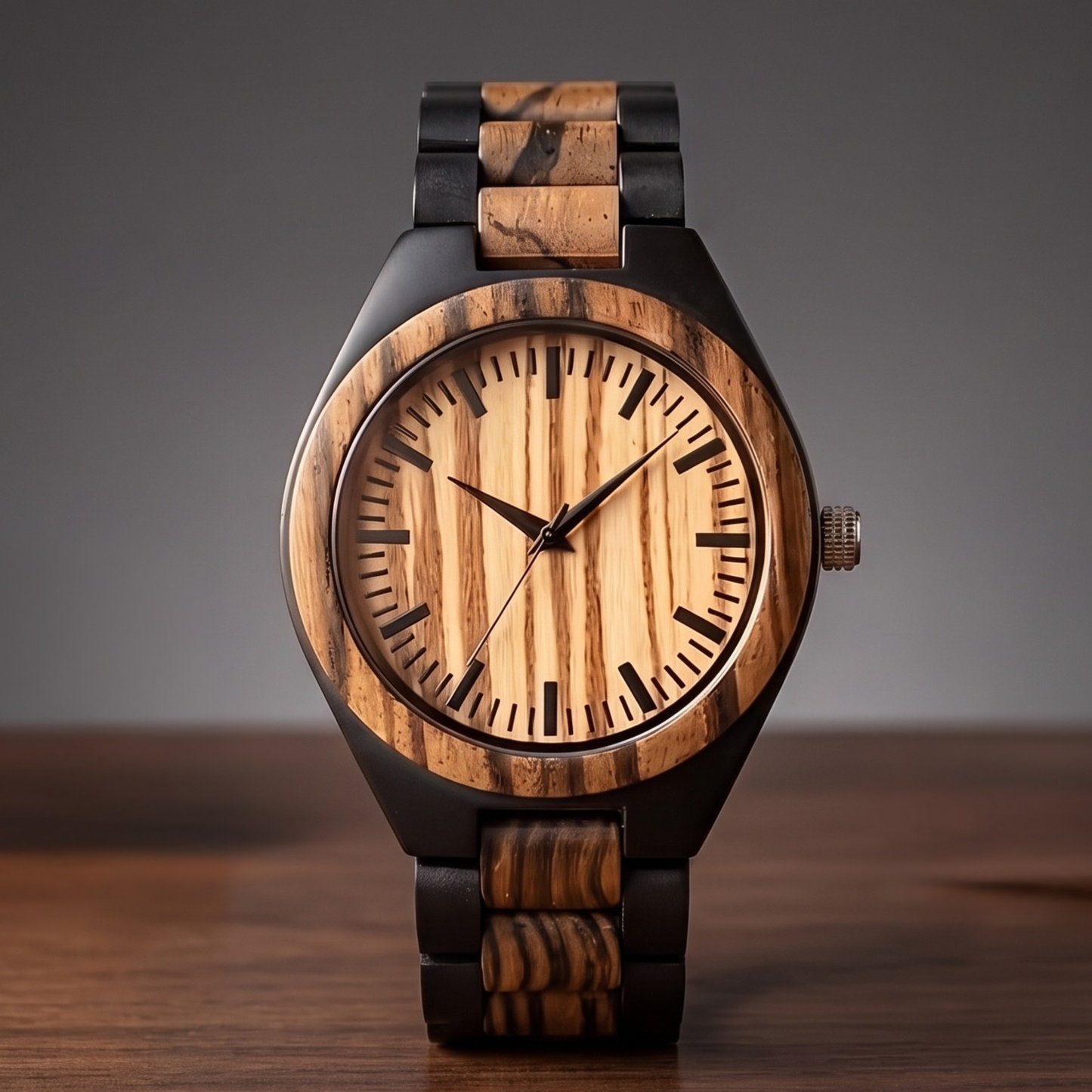 Luxury Vintage Zebrawood & Ebony Watch - WW-02 | Men's - Overpowered Accessories