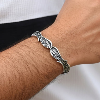 Silver Wing B-121 | Men's Stainless Steel Bracelet - Overpowered Accessories | Egypt