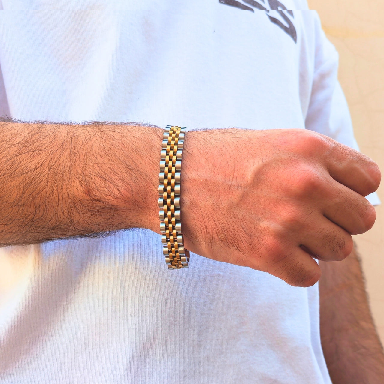 Rolex Bundle - Silver & Gold Two-Tone Stainless Steel Bracelets | Men's - Overpowered Accessories Egypt