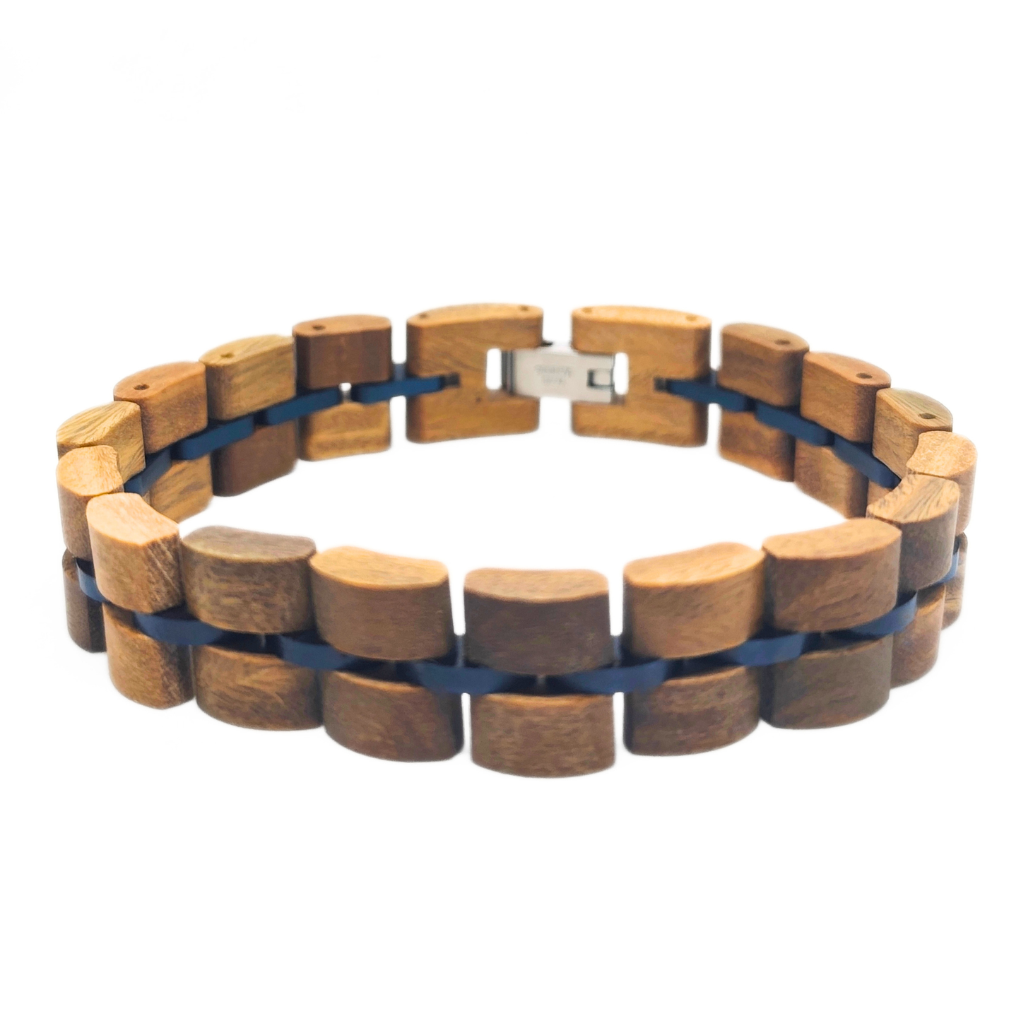 Luxury Handmade Natural Walnut Wood Bracelet - B-49 | Men's - Overpowered Accessories