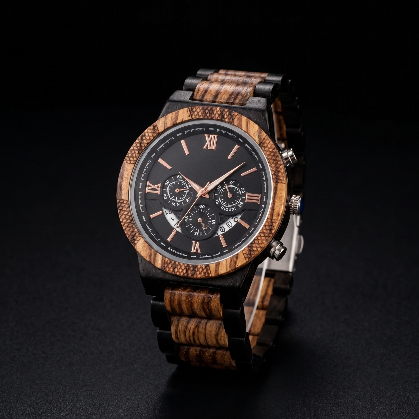 The Legacy Zebrawood & Ebony Watch - WW-03 | Men's - Overpowered Accessories