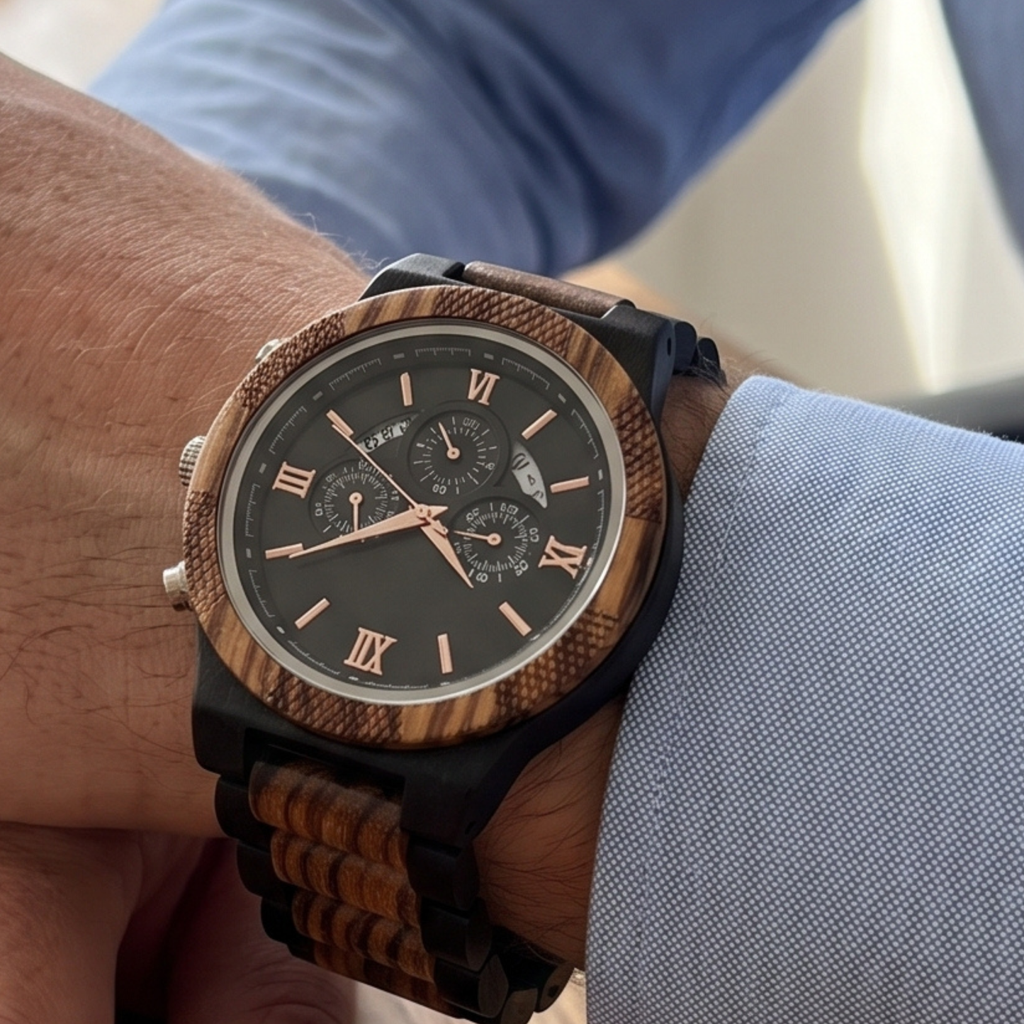 The Legacy Zebrawood & Ebony Watch - WW-03 | Men's - Overpowered Accessories
