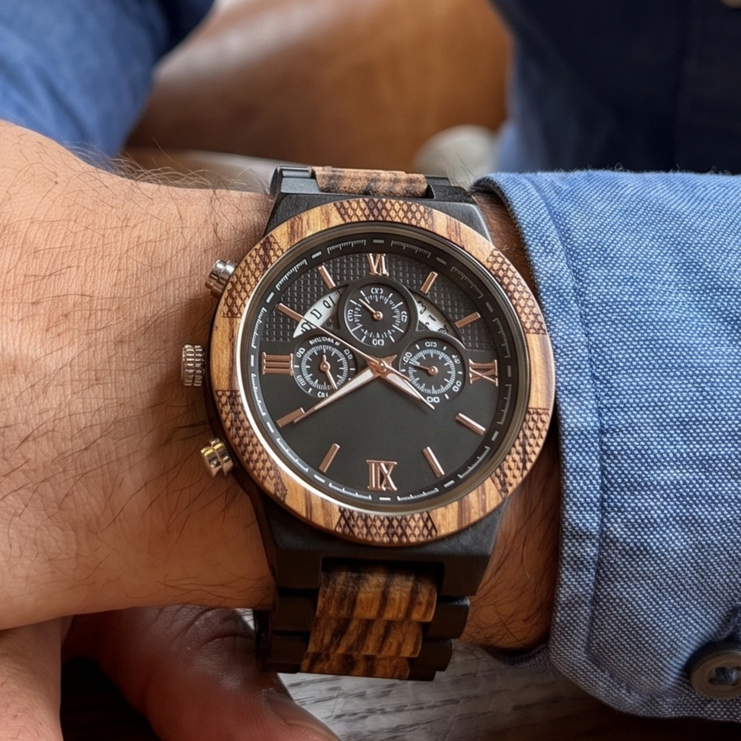 The Legacy Zebrawood & Ebony Watch - WW-03 | Men's - Overpowered Accessories