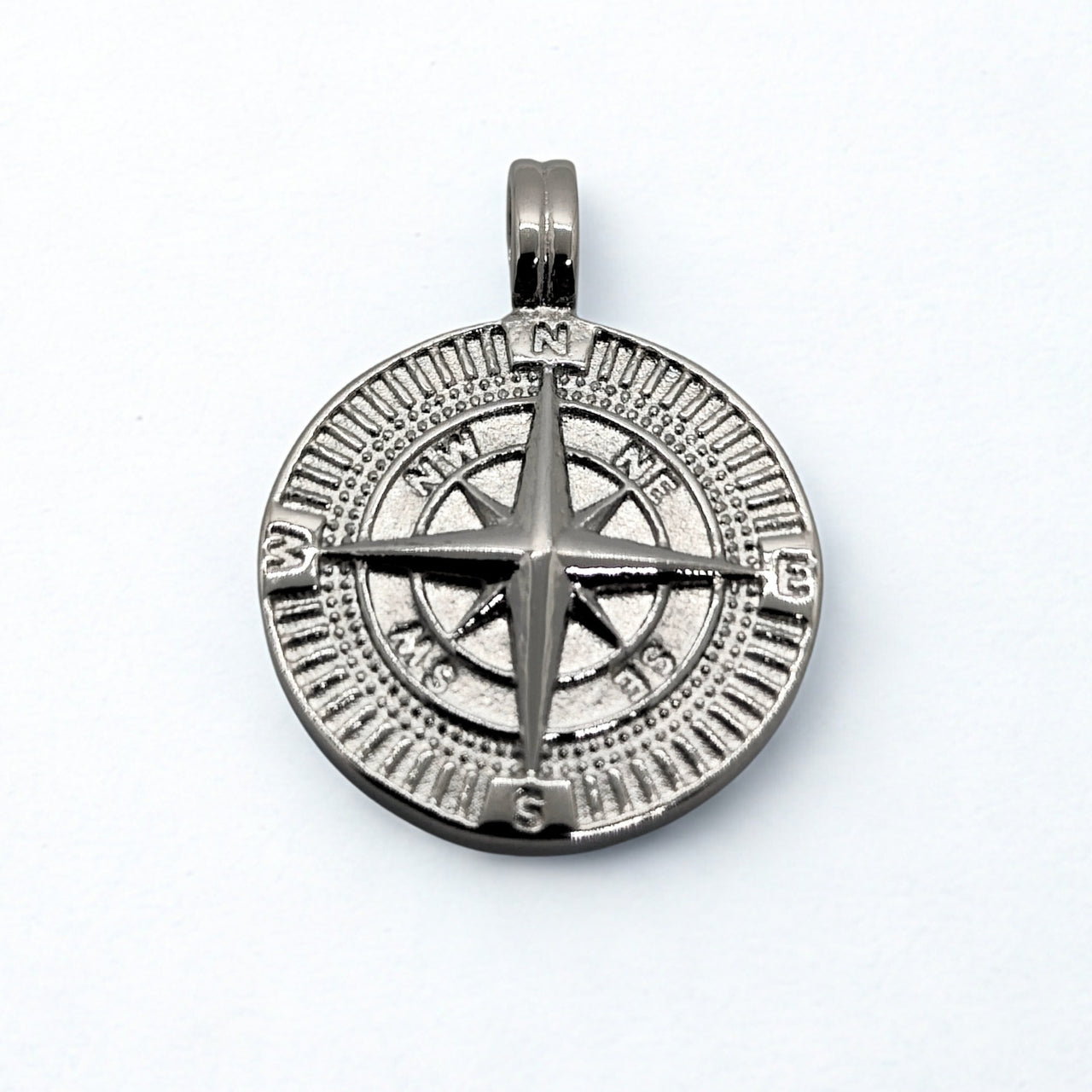 Compass Pendant P-001 | Silver Steel Accessory - Overpowered Accessories | Egypt