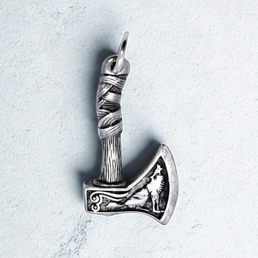Axe Pendant P-002 | Silver Steel Accessory - Overpowered Accessories | Egypt