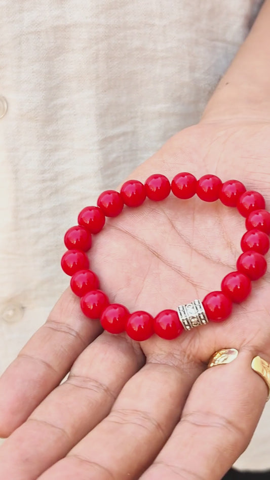 Natural Red Agate Stone - G-42 Bracelet | Men's - Overpowered Accessories