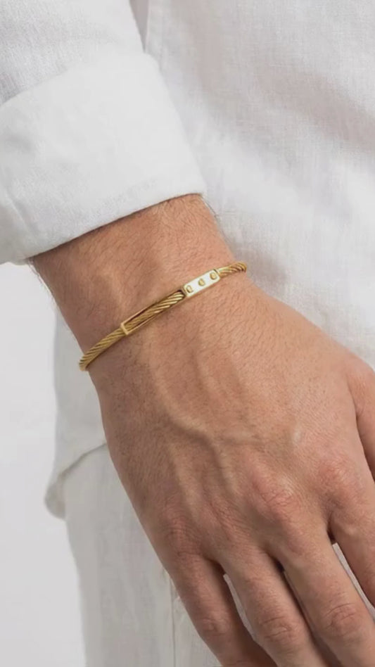 All-Gold Stainless Steel - B-153 Bracelet | Men's - Overpowered Accessories