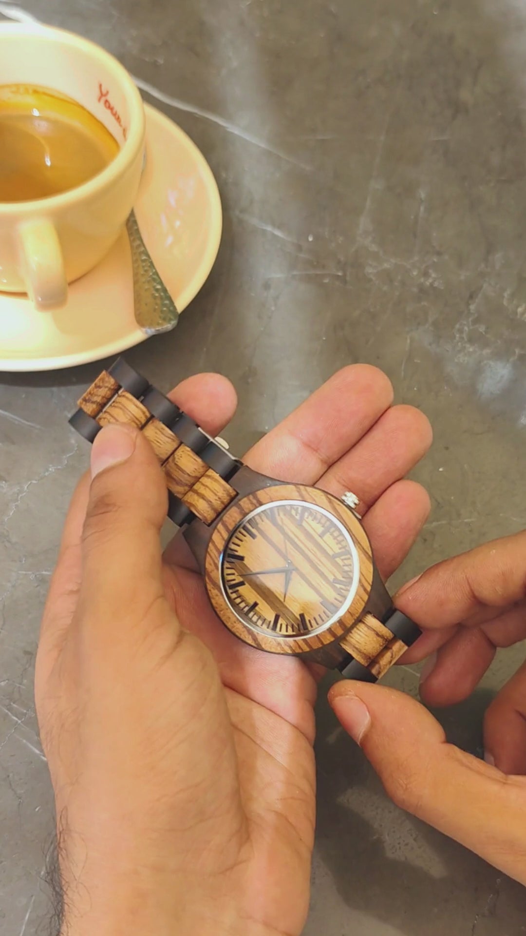 Luxury vintage zebrawood and ebony wood watch, product video, Overpowered Accessories