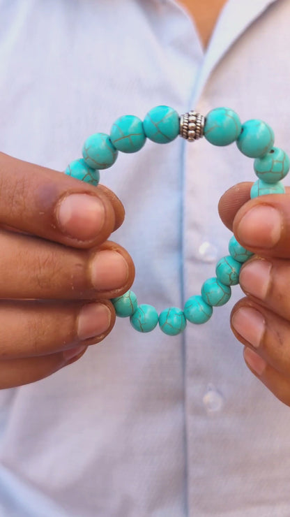 Natural Howlite & Steel G-4 | Men's Bracelet - Overpowered Accessories | Egypt