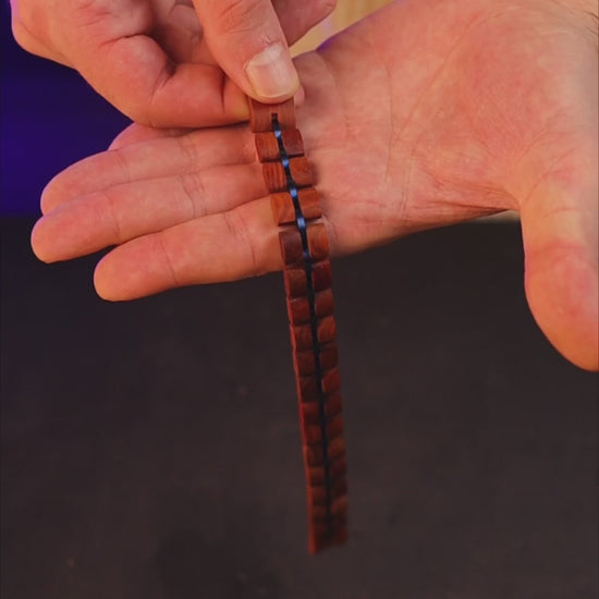 Luxury natural rosewood bracelet, product video, Overpowered Accessories