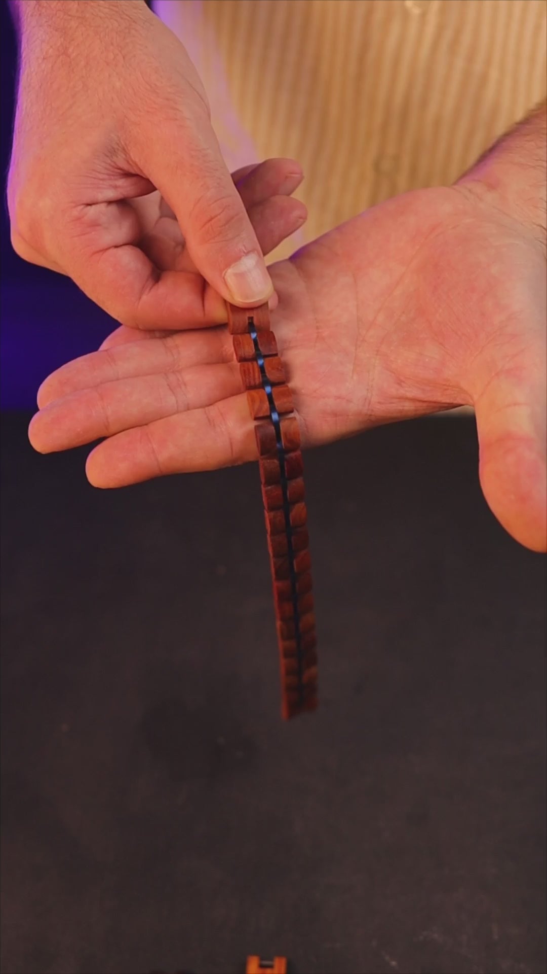 Luxury natural rosewood bracelet, product video, Overpowered Accessories