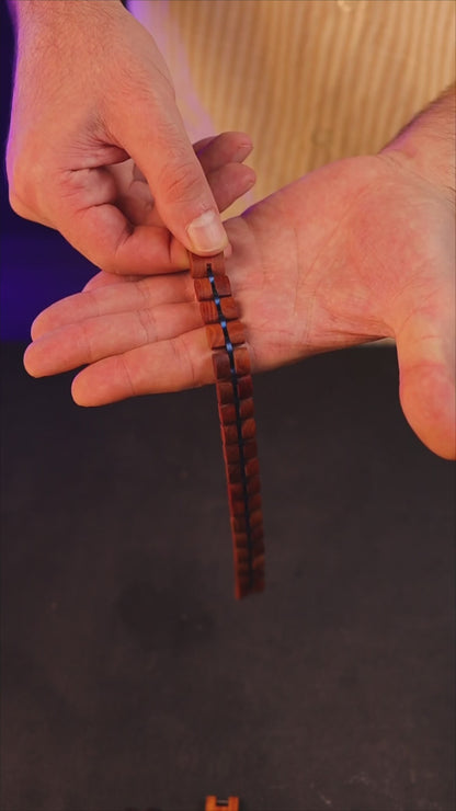 Luxury natural rosewood bracelet, product video, Overpowered Accessories