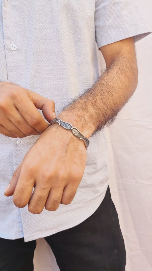 Silver Wing B-121 | Men's Stainless Steel Bracelet - Overpowered Accessories | Egypt