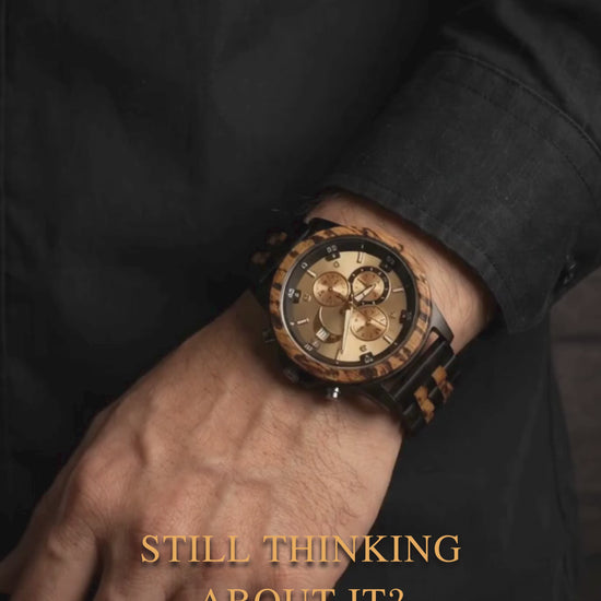 Luxury prestige zebrawood and ebony wooden watch, product video, Overpowered Accessories