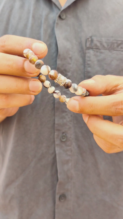Natural Agate - G-18 Stone Bracelet | Men's - Overpowered Accessories Egypt