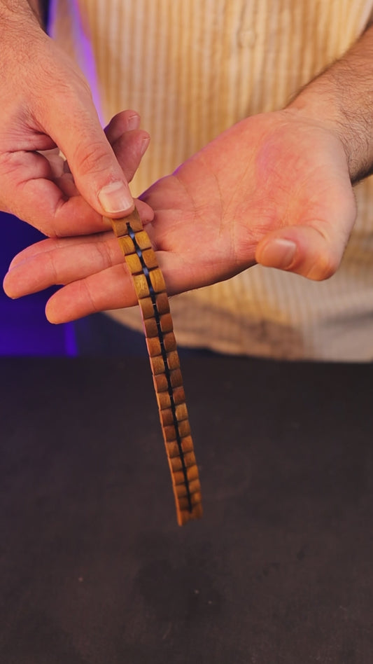 Luxury Handmade Natural Walnut Wood Bracelet - B-49 | Men's - Overpowered Accessories - Egypt