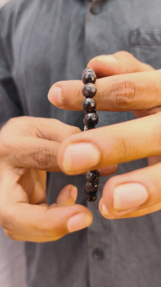 G-15 Natural Black Onyx & Stainless Steel Executive Bracelet | Men's - Overpowered Accessories Egypt