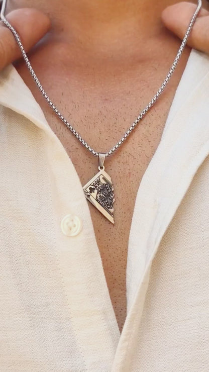 PN-009 King Card Stainless Steel Pendant & Necklace | Men's - Overpowered Accessories