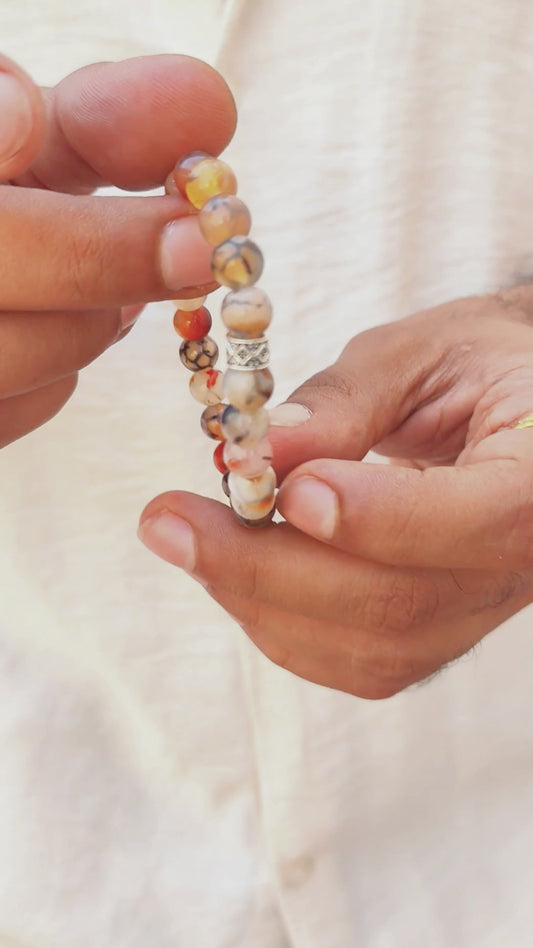 Natural Agate Stone - G-40 Bracelet | Men's - Overpowered Accessories