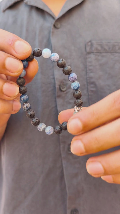 Natural Agate & Lava G-11 | Pure Stone Men's Bracelet - Overpowered Accessories | Egypt